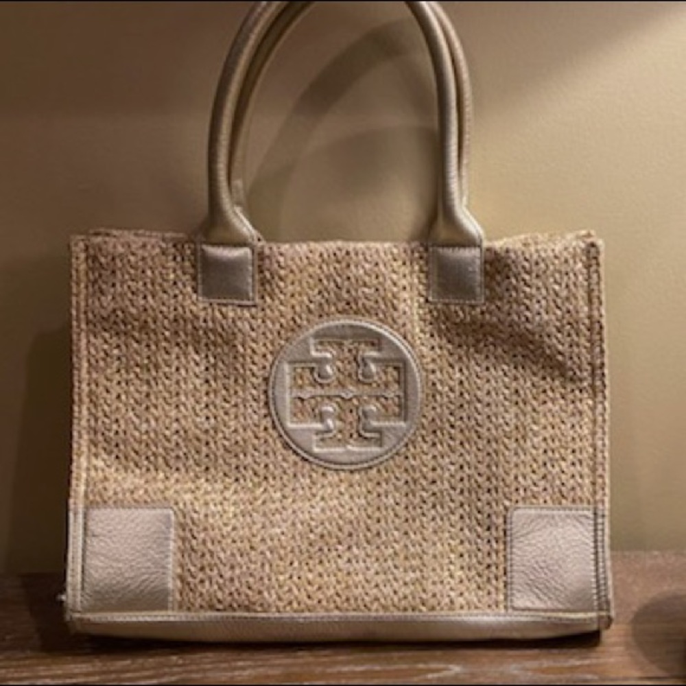 Tory Burch Woven Summer Tote Bag